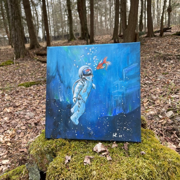 The work is based on the painting by Sirenko”Conversation of the Dumb"by Hana - Picture 8 of 11